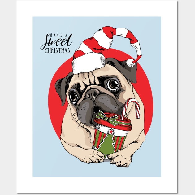 Sweet Pug Wall Art by DogsandCats
